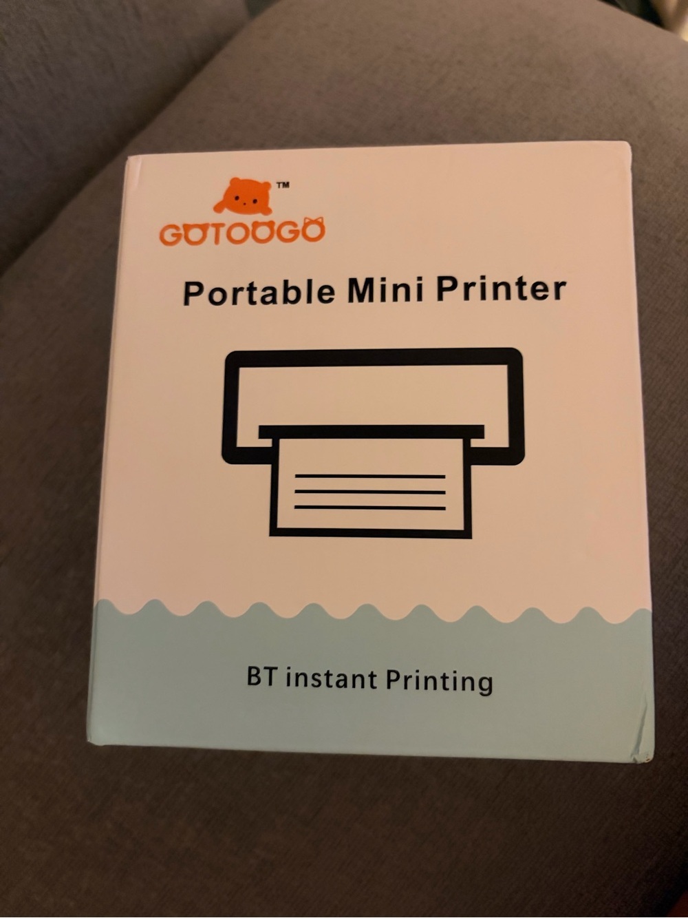 Portable Mini Printer - White and Light Blue